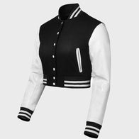 Women’s Cropped Varsity Jacket Varsity Jacket women detail view 2 | Dash Racegear — Women’s Cropped Varsity Jacket
