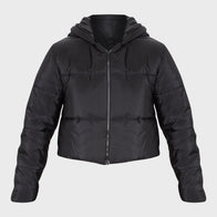 Short Puffer Jacket Black Puffer Jacket unisex detail view 3 | Dash Racegear — Womens Black Short Puffer Jacket