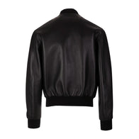 Ashley Black Bomber Leather Jacket Bomber Jacket unisex detail view 2 | Dash Racegear — Bomber Leather Black Jacket