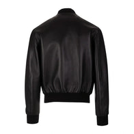 Ashley Black Bomber Leather Jacket Bomber Jacket unisex detail view 2 | Dash Racegear — Bomber Leather Black Jacket