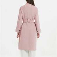 Womens Pink Wool coat Coat women detail view 3 | Dash Racegear — Pink Wool coat