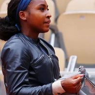 Coco Gauff Leather Jacket Leather Jacket unisex detail view 5 | Dash Racegear — Gauff-inspired leather jacket blending athletic charm with street edge