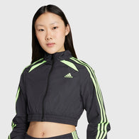 Teamgeist Adicolor Cropped Track Jacket Jacket unisex detail view 4 | Dash Racegear — Adidas 2025 Teamgeist Adicolor women’s cropped black track jaceket