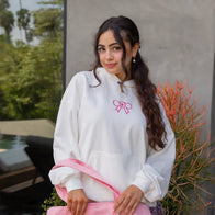 Glow House White Hoodie Hoodie unisex detail view 3 | Dash Racegear — Soft Fleece Glow House hoodie in white tone