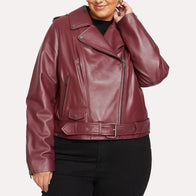 Womens Oversized Motorcycle Leather Jacket Leather Jacket women detail view 3 | Dash Racegear — Womens Oversized Motorcycle Leather Jacket