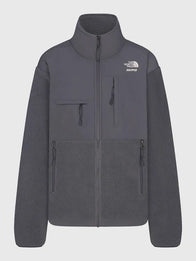 The North Face x Skims 1995 Denali Fleece Jacket Jacket unisex front product view | Dash Racegear — Women’s The North Face x SKIMS 1995 Grey Denali Fleece Jacket with soft plush fleece and overlays, perfect for chilly outdoor walks.
