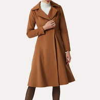Womens Brown Wool coat Coat women detail view 2 | Dash Racegear — Brown Wool coat