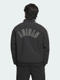 Adidas CNY 3 Stripes Woven Jacket Jacket unisex detail view 7 | Dash Racegear — Black woven fleece bomber jacket inspired by Adidas Chinese New Year 2026, recreated with iconic 3 Stripes detailing