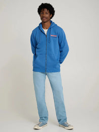 Stranger Things Wrangler Eleven Hoodie Hoodie unisex detail view 2 | Dash Racegear — Wrangler x Stranger Things S05 Eleven Blue Fleece Zip Hoodie adds Hawkins-inspired style to everyday fan wear.