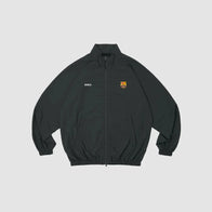 Yen Town Market x FC Barcelona Truck Jacket Jacket unisex front product view | Dash Racegear — Yen Town Market Barcelona Football Jacket – Trendy Sporty Look