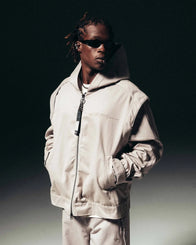 Bad Bunny Adidas Hoodie Hoodie unisex detail view 5 | Dash Racegear — Casual Adidas x Bad Bunny x Mercedes Racing hoodie in grey, durable cotton build with iconic motorsport flair.