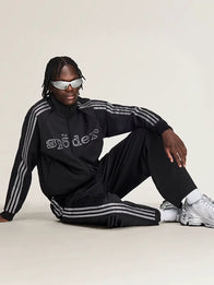 Adidas x Sp5der Rhinestone Tracksuit Tracksuit unisex detail view 4 | Dash Racegear — Black Adidas x Sp5der Rhinestone Tracksuit with a full-zip design, relaxed fit, and modern streetwear-inspired look.