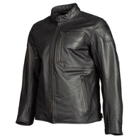 Klim Sixxer Gunmetal Black Leather Jacket adventure motorcycle jacket - DASH RACEGEAR image 1