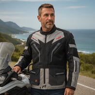 MotoDry Trekker Pro-Summer Black/Anthracite/Grey Adventure Jacket adventure motorcycle jacket - DASH RACEGEAR image 3
