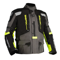 Berik Explorer ADV Textile Black/Grey/Hi-Vis Jacket adventure motorcycle jacket - DASH RACEGEAR image 1