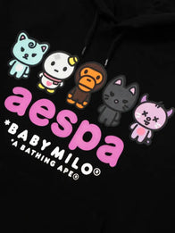 Bape x Aespa Hoodie Hoodie unisex detail view 3 | Dash Racegear — A Bathing Ape Baby Milo hoodie blending Aespa-inspired design with premium everyday wearability and modern streetwear appeal.