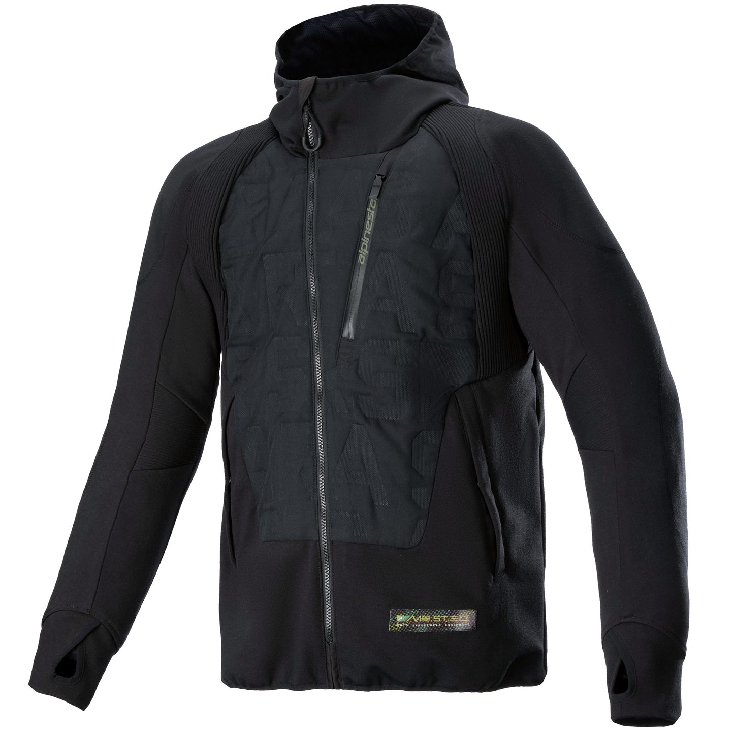Alpinestars MO.ST.EQ Hybrid Hooded Jacket - Black by Alpinestars - clearance motorcycle jacket