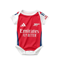 24/25 Arsenal Baby Bodysuit front view baby onesie by Dash Racegear