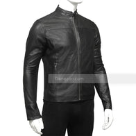 Mens Black Cafe Racer Biker Jacket Biker Jacket men detail view 3 | Dash Racegear — Cafe Racer Black Jacket Mens