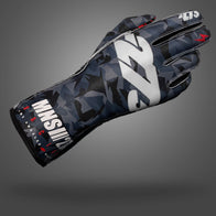 CAMO 3 Black/Gray/White - Glove | DASH RACEGEAR