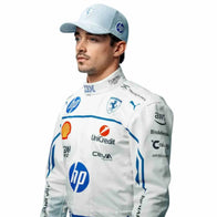 Charles Leclerc 2025 Monaco Grand Prix Ferrari F1 Inspired Race Suit in Ferrari Red, Back view showing printed sponsor logos, by DASH RACEGEAR