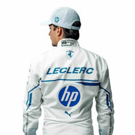 Charles Leclerc 2025 Monaco Grand Prix Ferrari F1 Inspired Race Suit in Ferrari Red, Front view showing printed sponsor logos, by DASH RACEGEAR