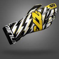 BLITZ Black/White/Yellow - Glove | DASH RACEGEAR