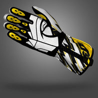 BLITZ Black/White/Yellow - Glove | DASH RACEGEAR