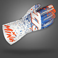 DRIP EVO - Orange/Blue/White - Asymmetric - Glove | DASH RACEGEAR