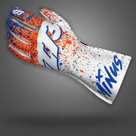 DRIP EVO - Orange/Blue/White - Asymmetric - Glove | DASH RACEGEAR