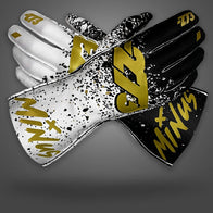 DRIP - Black/White/Gold Asymmetric - Glove | DASH RACEGEAR