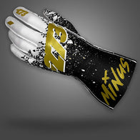 DRIP - Black/White/Gold Asymmetric - Glove | DASH RACEGEAR
