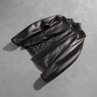 Alex Black Leather Biker Jacket by Dash Racegear - men Jacket view 7