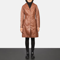 Alexis Brown Single Breasted Leather Coat by Dash Racegear - women Jacket view 3