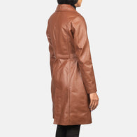 Alexis Brown Single Breasted Leather Coat by Dash Racegear - women Jacket view 6