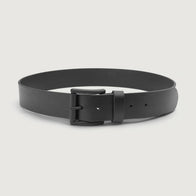 Allan Black Leather Casual Belt by Dash Racegear - unisex Leather Accessories view 1