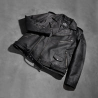 Allaric Alley Distressed Black Leather Biker Jacket by Dash Racegear - men Jacket view 8
