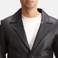 Alyson Black Leather Blazer by Dash Racegear - men Jacket view 5