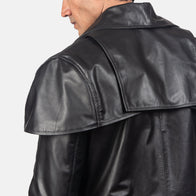 Classic Black Leather Duster by Dash Racegear - men Jacket view 6