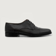 Attorney Derby Black Leather Shoes by Dash Racegear - men Leather Shoes view 2
