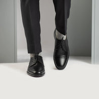 Attorney Derby Black Leather Shoes by Dash Racegear - men Leather Shoes view 7