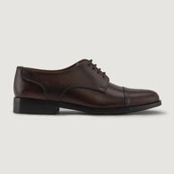 Attorney Derby Burnished Brown Leather Shoes - StudGuard by Dash Racegear - men Leather Shoes view 2