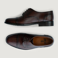 Attorney Derby Burnished Brown Leather Shoes - StudGuard by Dash Racegear - men Leather Shoes view 3