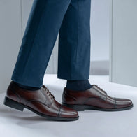 Attorney Derby Burnished Brown Leather Shoes - StudGuard by Dash Racegear - men Leather Shoes view 7