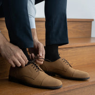 Attorney Derby Brown Nubuck Leather Shoes - StudGuard by Dash Racegear - men Leather Shoes view 10
