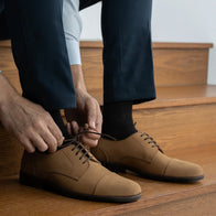 Attorney Derby Brown Nubuck Leather Shoes - StudGuard by Dash Racegear - men Leather Shoes view 10
