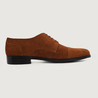 Attorney Derby Brown Suede Leather Shoes by Dash Racegear - men Leather Shoes view 2