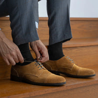 Attorney Derby Brown Suede Leather Shoes - StudGuard by Dash Racegear - men Leather Shoes view 10