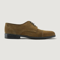 Attorney Derby Brown Suede Leather Shoes - StudGuard by Dash Racegear - men Leather Shoes view 2