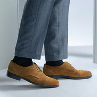 Attorney Derby Brown Suede Leather Shoes - StudGuard by Dash Racegear - men Leather Shoes view 7